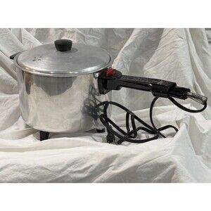Sunbeam 5 Qt Aluminum Deep Fat Fryer 1500W Adjustable Thermostat Basket Lid